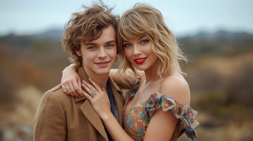 AI generated image of Harry Styles & Taylor Swift -celebrity zodiac compatibility