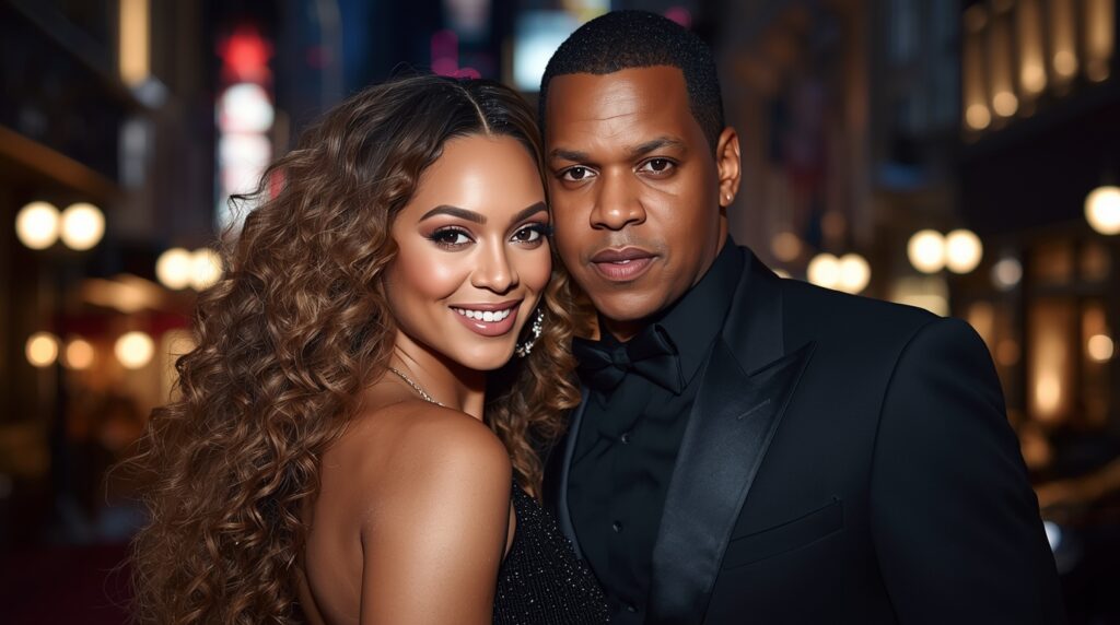 AI generated image of Beyoncé & Jay-Z -celebrity zodiac compatibility
